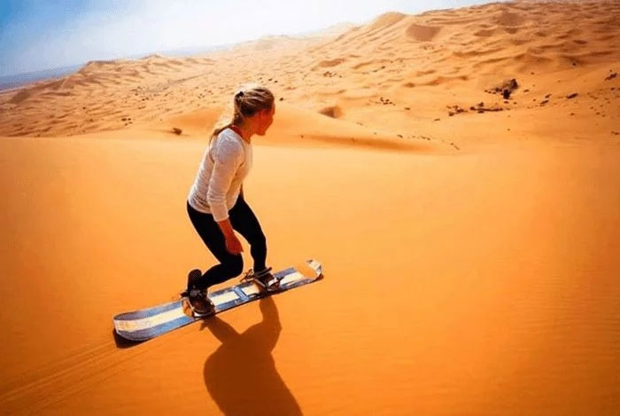Unique Merzouga Sandboarding Desert Activity in Erg Chebbi Dunes