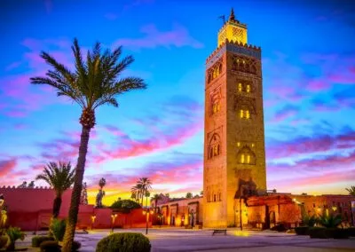 Walking through Marrakech medina and colorful souks during Cultural Tours Morocco