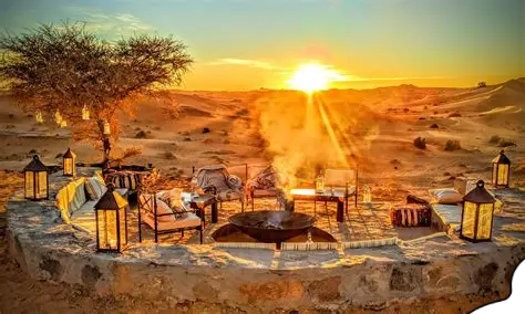 desert-camp-morocco-merzouga-luxury 5-star Desert Camp Morocco in Merzouga with luxury tents and panoramic Sahara dunes