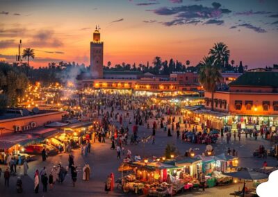 Jemaa el-Fna Square in Marrakech – 2-Day Marrakech Tour from Casablanca