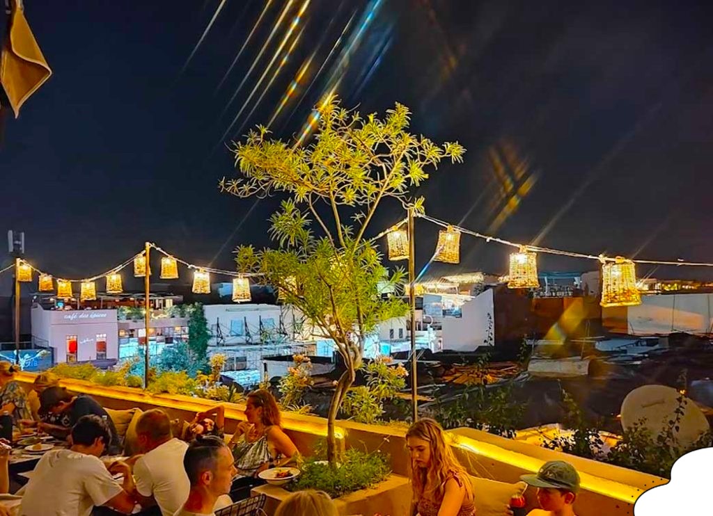 Traditional Moroccan decor during Marrakech Rooftop Dining Experiences