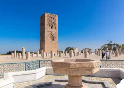 Hassan Tower and Mausoleum of Mohammed V in Rabat – 11 Day Morocco Tour Package