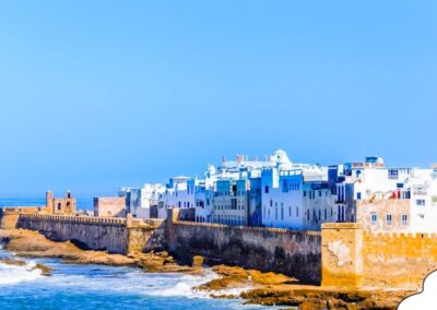 Windsurfing Lessons in Essaouira with scenic beach and Atlantic Ocean views