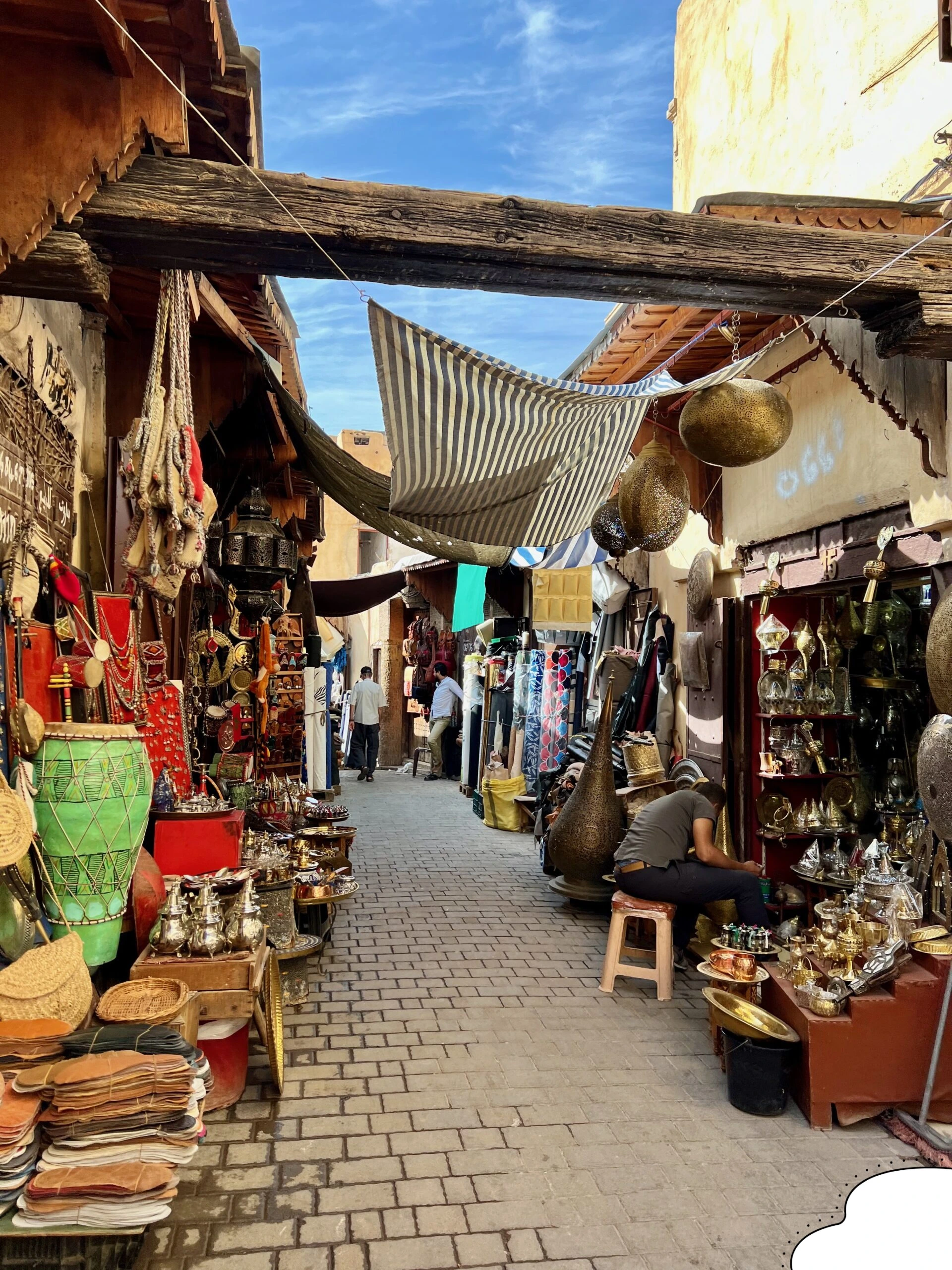 Traditional Berber jewelry in a Moroccan souk for Moroccan Souks Shopping Guide.