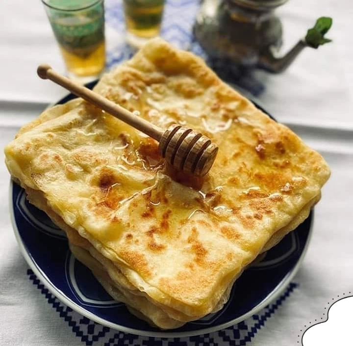 What to eat in Marrakech: Moroccan msemen pancake served as street food